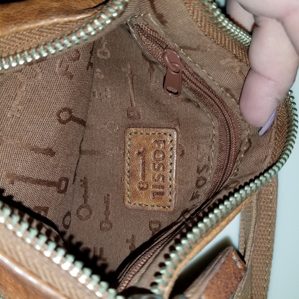 Fossil brown leather purse